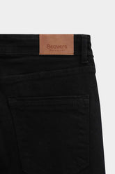 Men Straight Fit Jet Black Pant